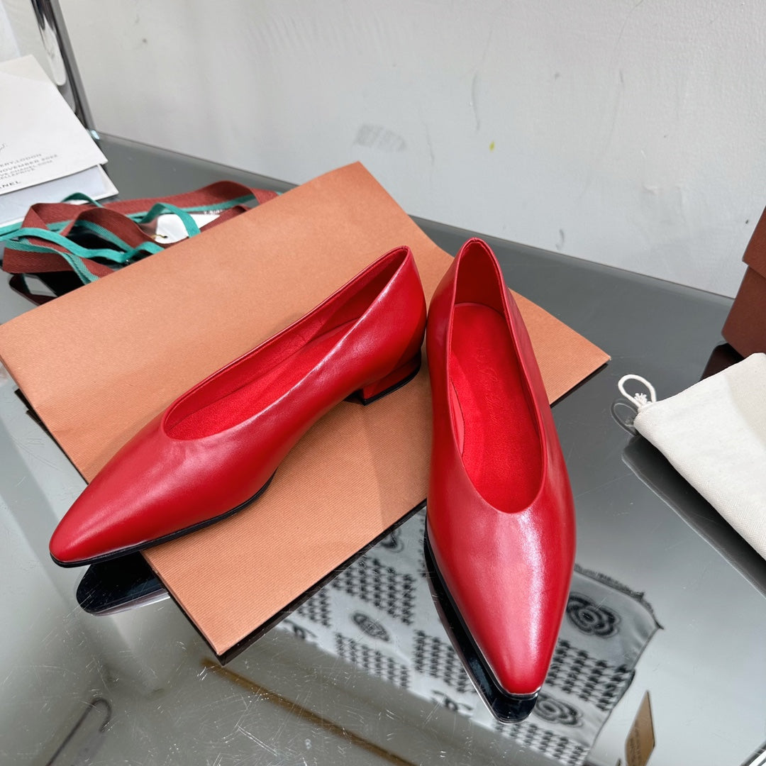 LP REBECCA BALLERINAS CRIMSON CALFSKIN