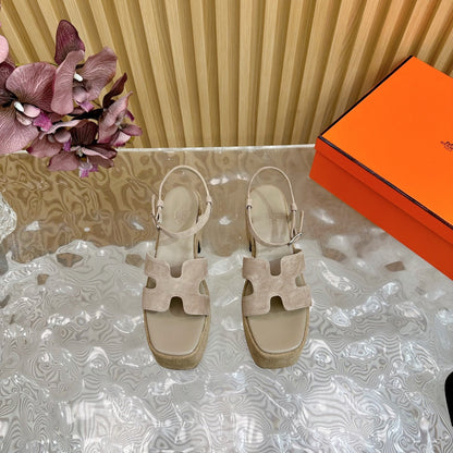 JAM 30 SANDAL IN TORTILLA BROWN VELVET