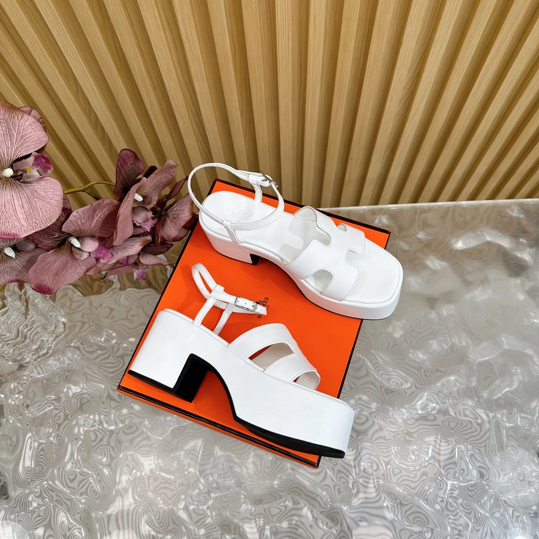 JAM 30 SANDAL IN WHITE CALFSKIN