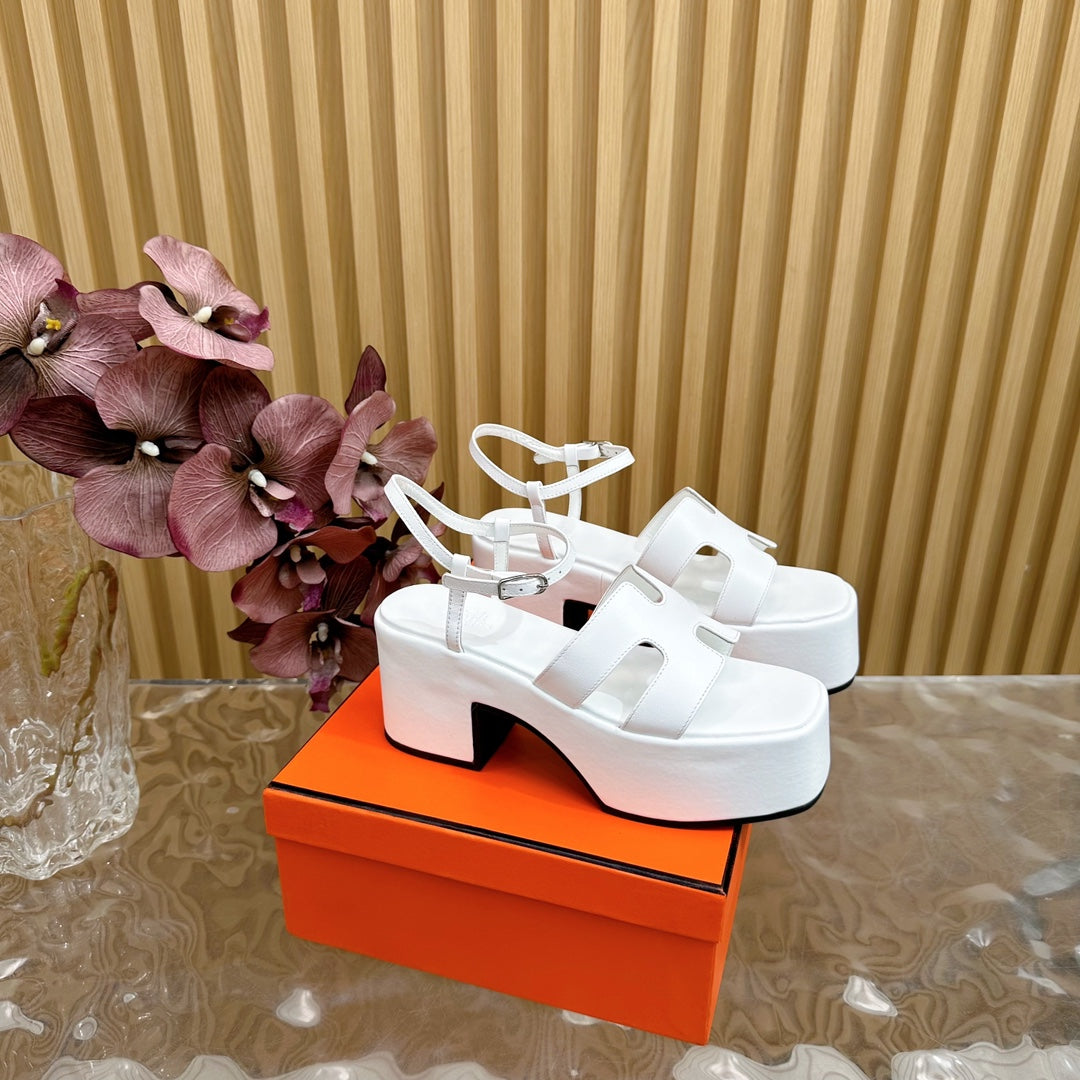 JAM 30 SANDAL IN WHITE CALFSKIN