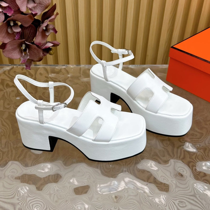 JAM 30 SANDAL IN WHITE CALFSKIN