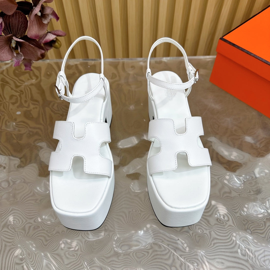 JAM 30 SANDAL IN WHITE CALFSKIN