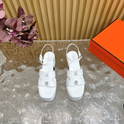 JAM 30 SANDAL IN WHITE CALFSKIN