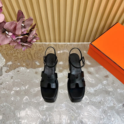 JAM 30 SANDAL IN BLACK CALFSKIN