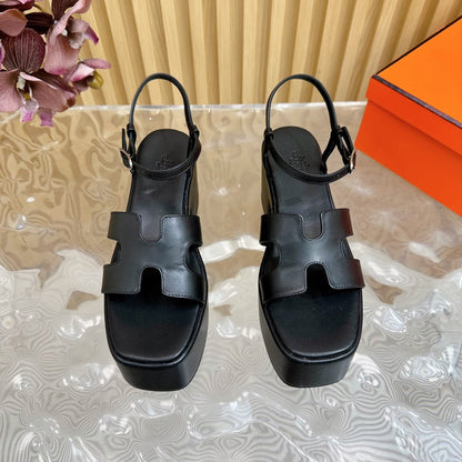 JAM 30 SANDAL IN BLACK CALFSKIN