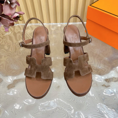 JAZZ 90 SANDAL IN WALNUT BROWN SUEDE