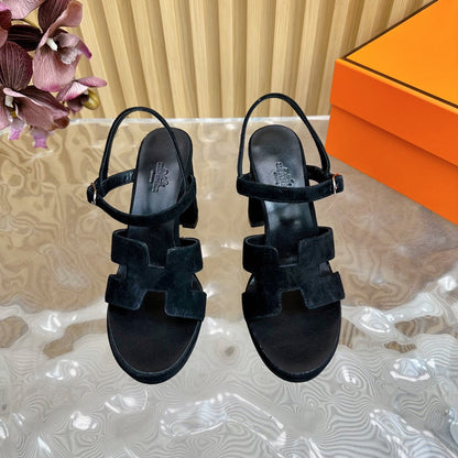 JAZZ 90 SANDAL IN BLACK SUEDE