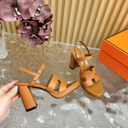 JAZZ 90 SANDAL IN BRONZE BROWN CALFSKIN