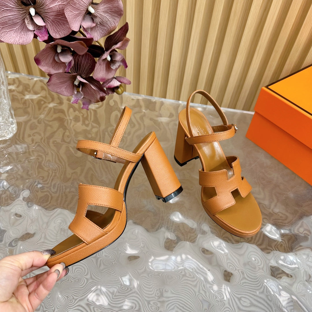 JAZZ 90 SANDAL IN BRONZE BROWN CALFSKIN