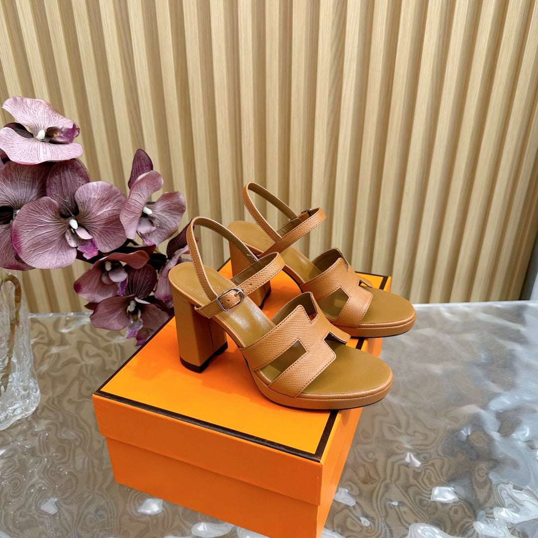 JAZZ 90 SANDAL IN BRONZE BROWN CALFSKIN