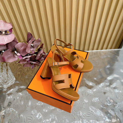 JAZZ 90 SANDAL IN BRONZE BROWN CALFSKIN