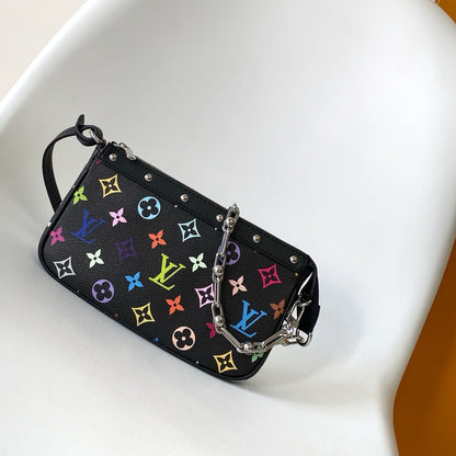 POCHETTE ACCESSOIRES 22 BAG IN MULTICOLOR MONOGRAM CANVAS AND COWHIDE