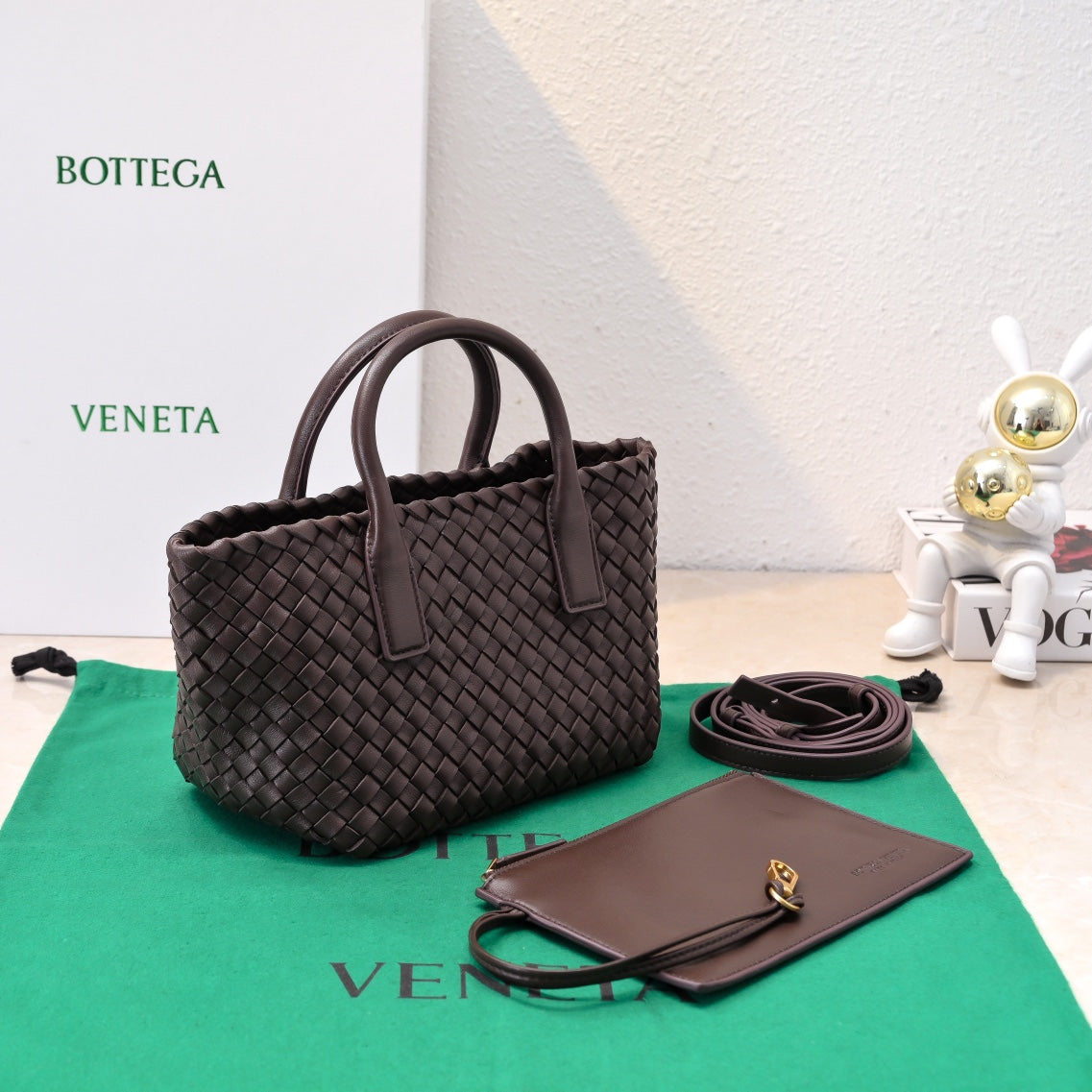 Mini Cabat 20cm Chocolate Lambskin Ghw