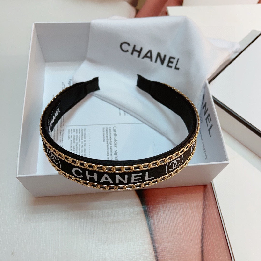 HAIRBAND CC LOGO BLACK FOR WOMEN 124683
