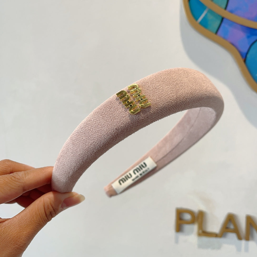 THICK HEADBAND IN LIGHT PINK CASHMERE 412455