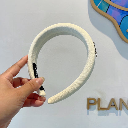 THICK HAIR BAND IN WHITE RAW FABRIC 423576