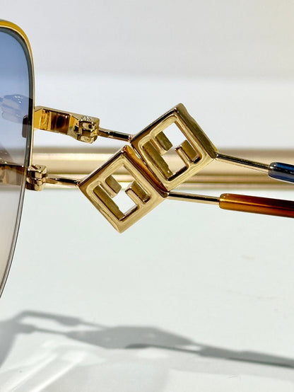 TRAVEL ROUND FRAME SUNGLASSES FD8136 IN METAL
