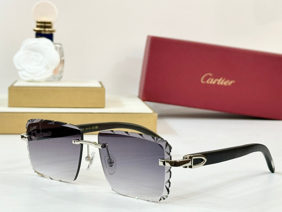 C DE RIMLESS RECTANGULAR FRAME SUNGLASSES 556093 IN METAL