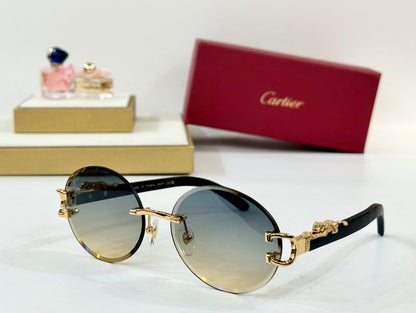 PANTHÈRE ROUND FRAME SUNGLASSES CT0561S IN METAL