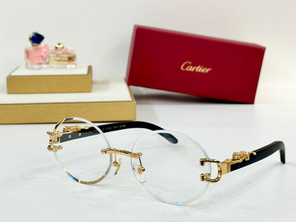 PANTHÈRE ROUND FRAME SUNGLASSES CT0561S IN METAL