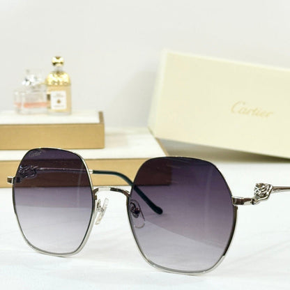 PANTHÈRE ROUND FRAME SUNGLASSES CT0267 IN METAL