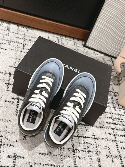 SNEAKER IN BLACK MIX COOL GRAY HAND-POLISHED CALFSKIN 977825