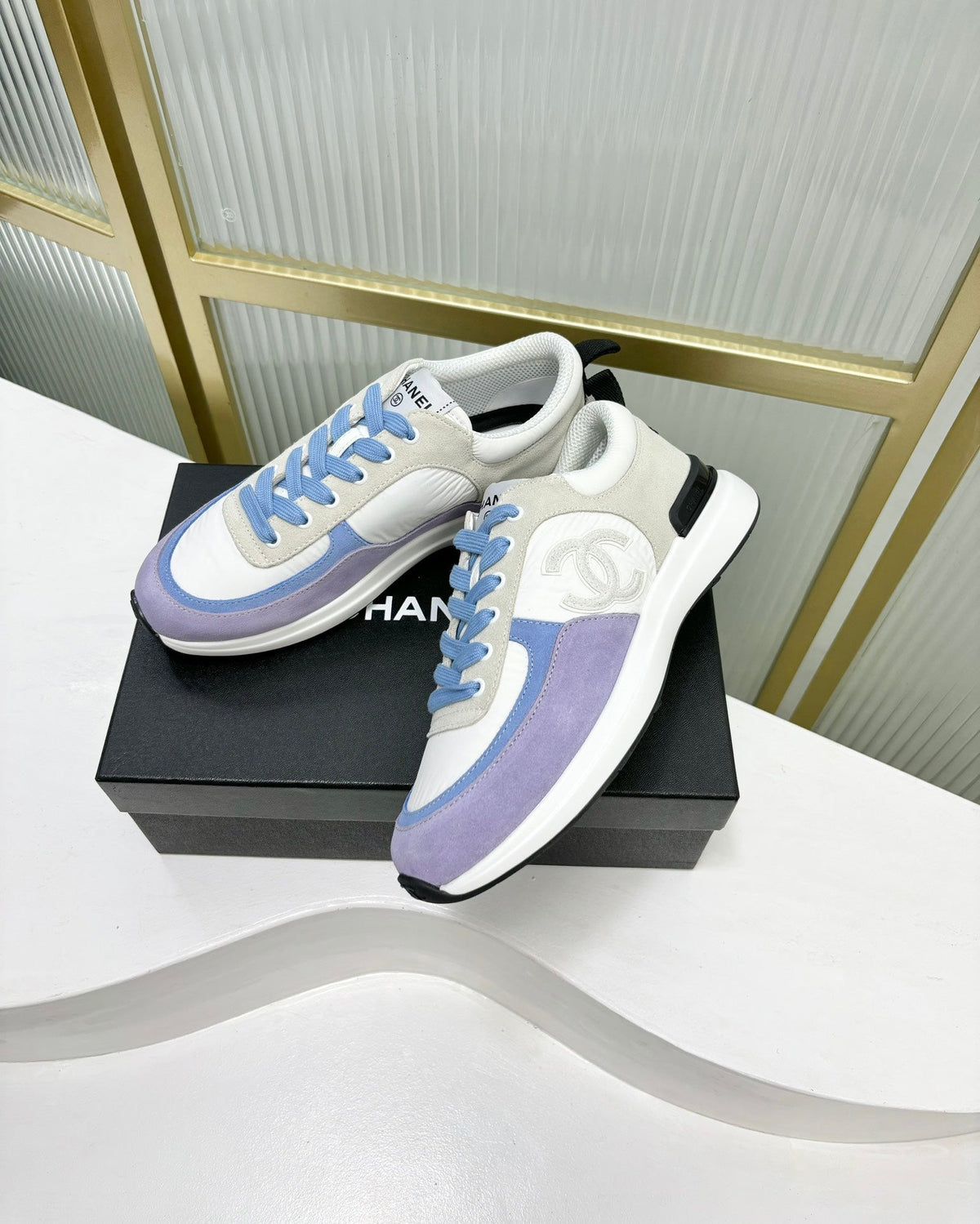 SNEAKER IN AMETHYST PURPLE MIX GREY SUEDE