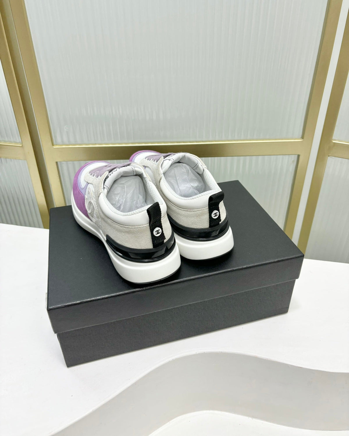 SNEAKER IN VIOLET MIX GREY SUEDE