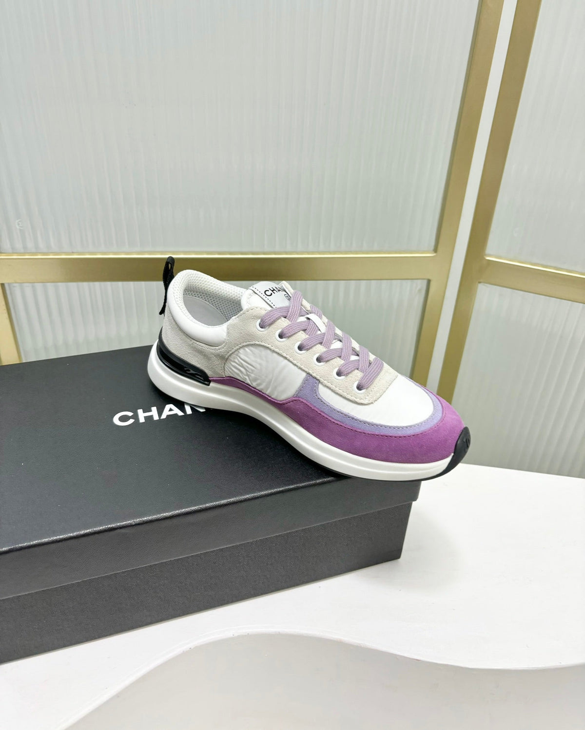 SNEAKER IN VIOLET MIX GREY SUEDE