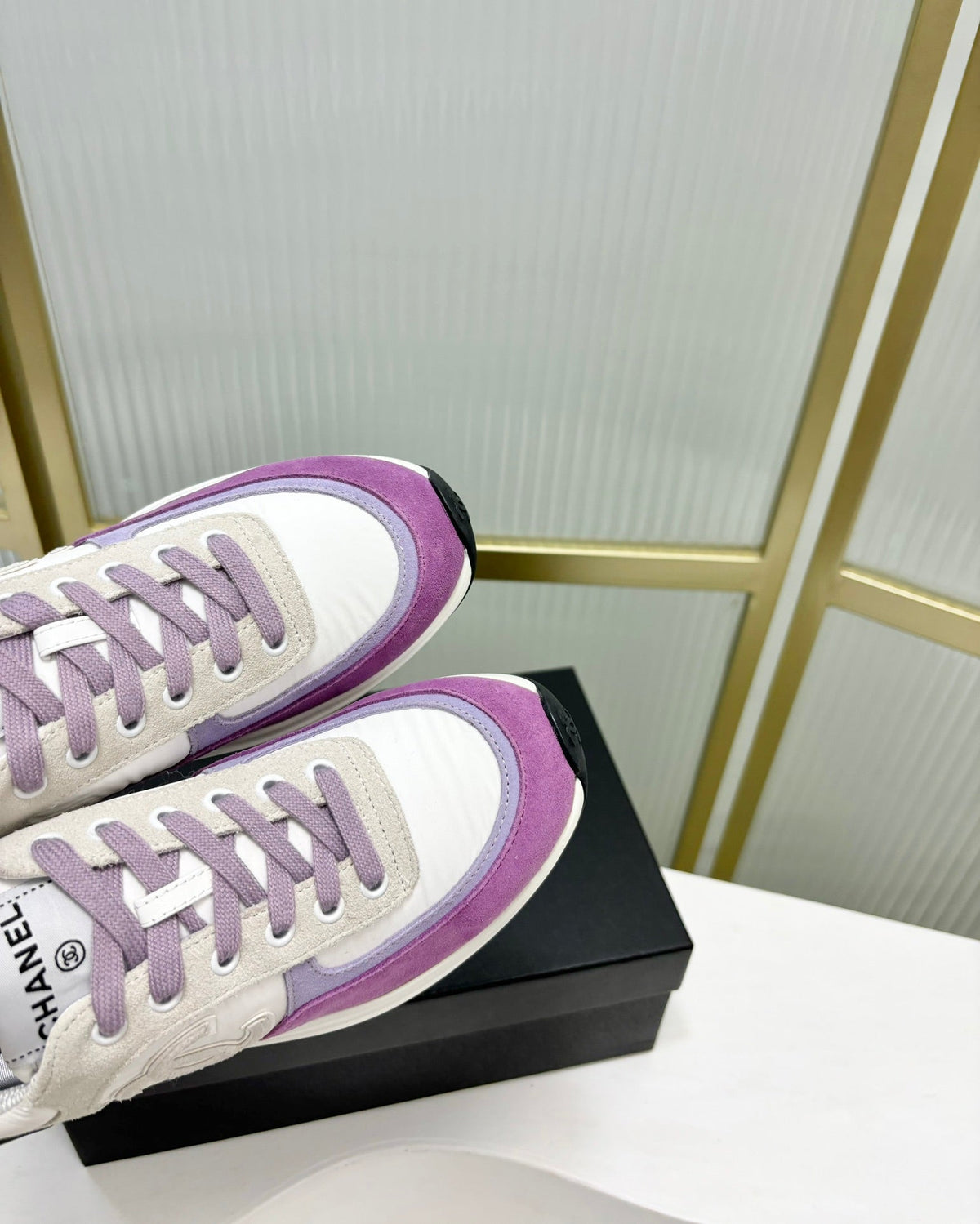 SNEAKER IN VIOLET MIX GREY SUEDE