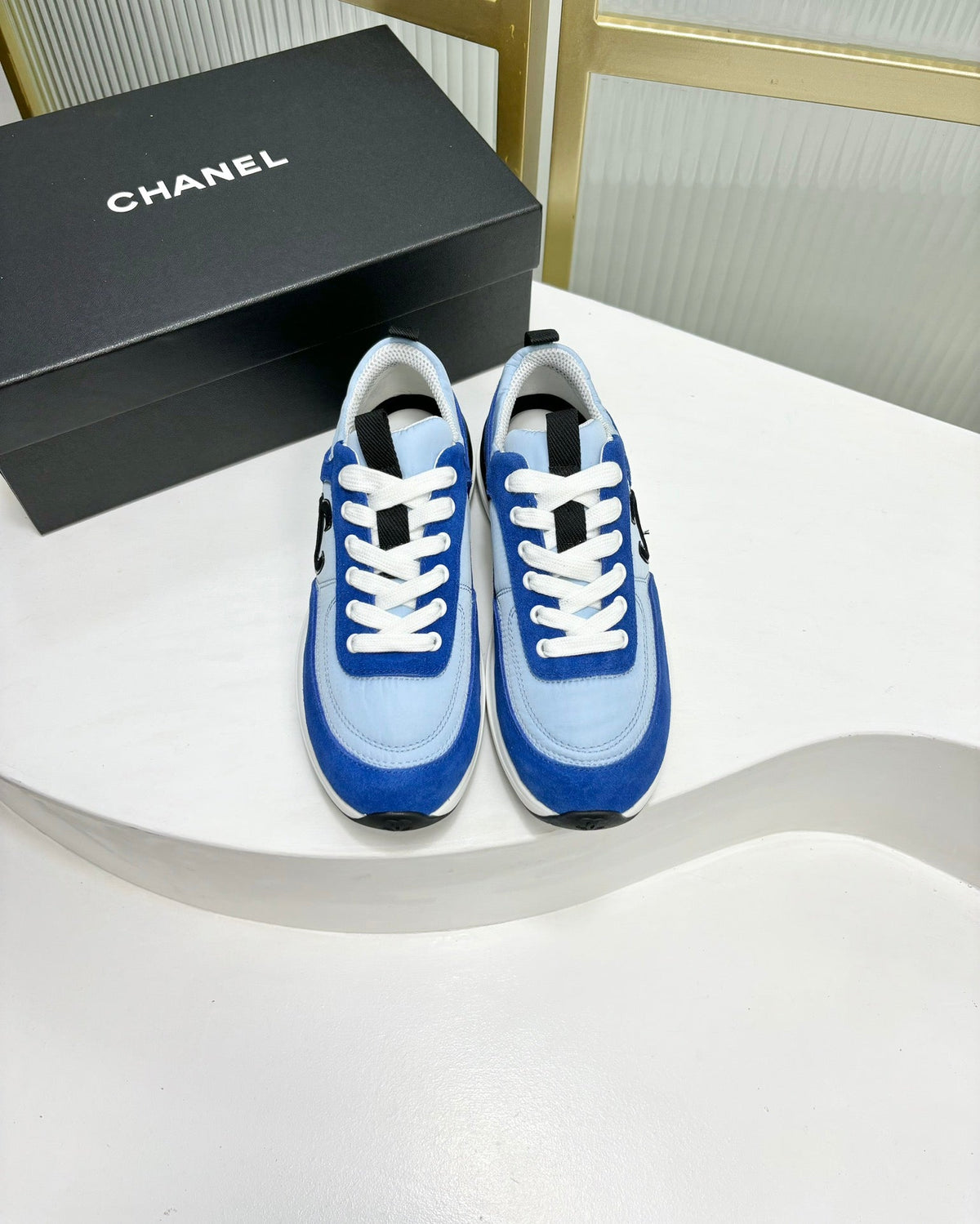 SNEAKER IN SKY MIX COBALT BLUE SUEDE