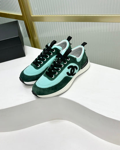 SNEAKER IN GREEN MINT MIX FOREST GREEN SUEDE