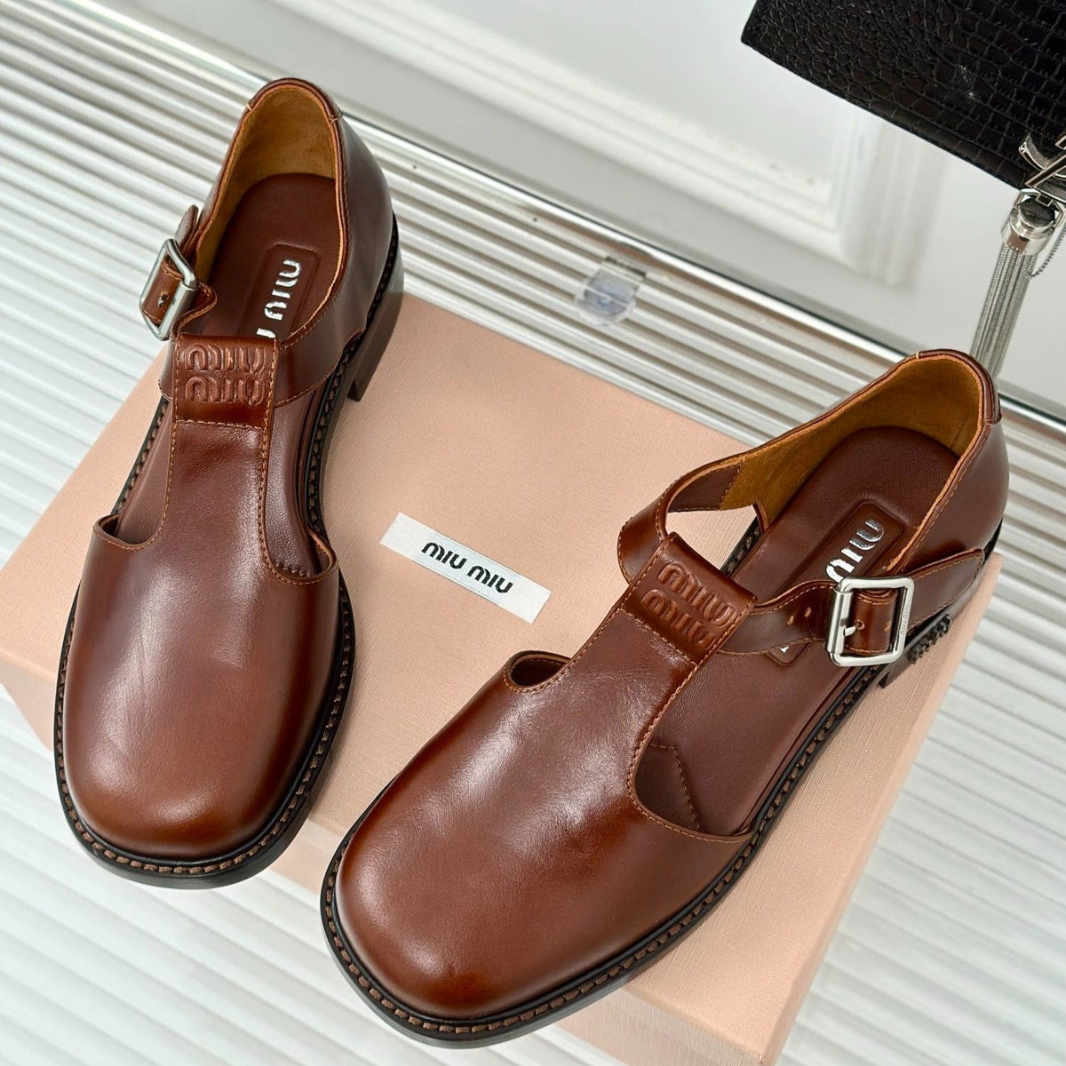 Sandal Platform Chestnut Calfskin