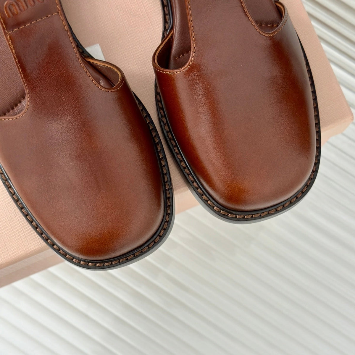 Sandal Platform Chestnut Calfskin