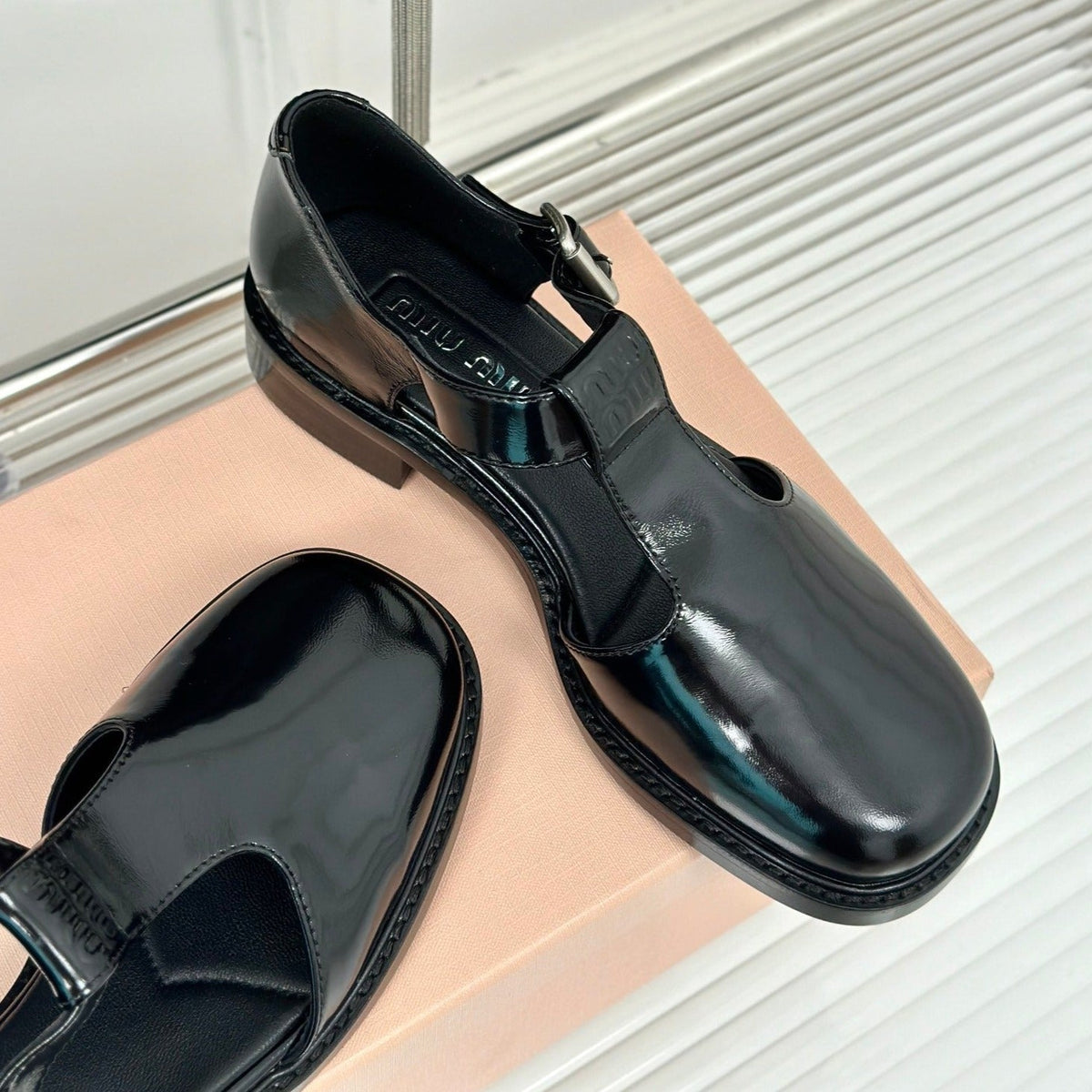 Sandal Platform Black Calfskin