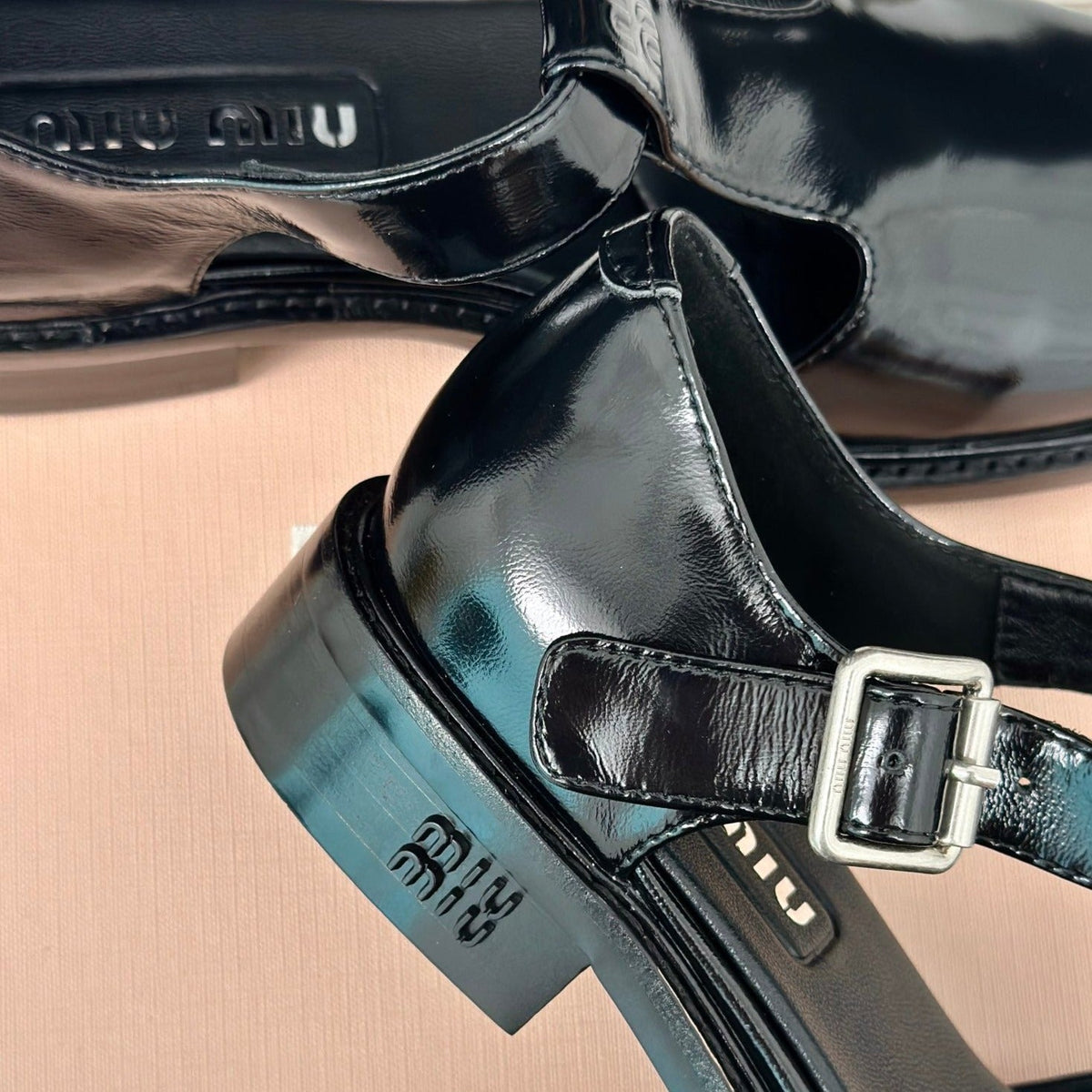 Sandal Platform Black Calfskin