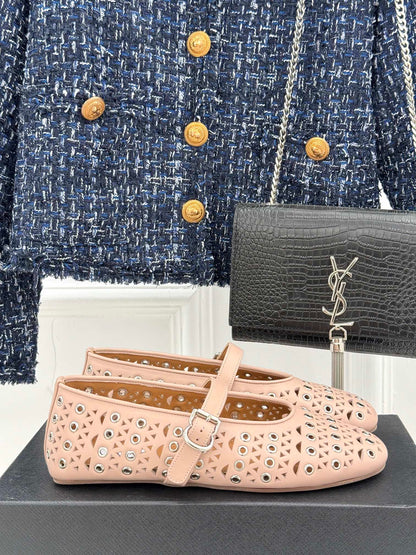 MARY JANE IN PEACH PINK CALFSKIN