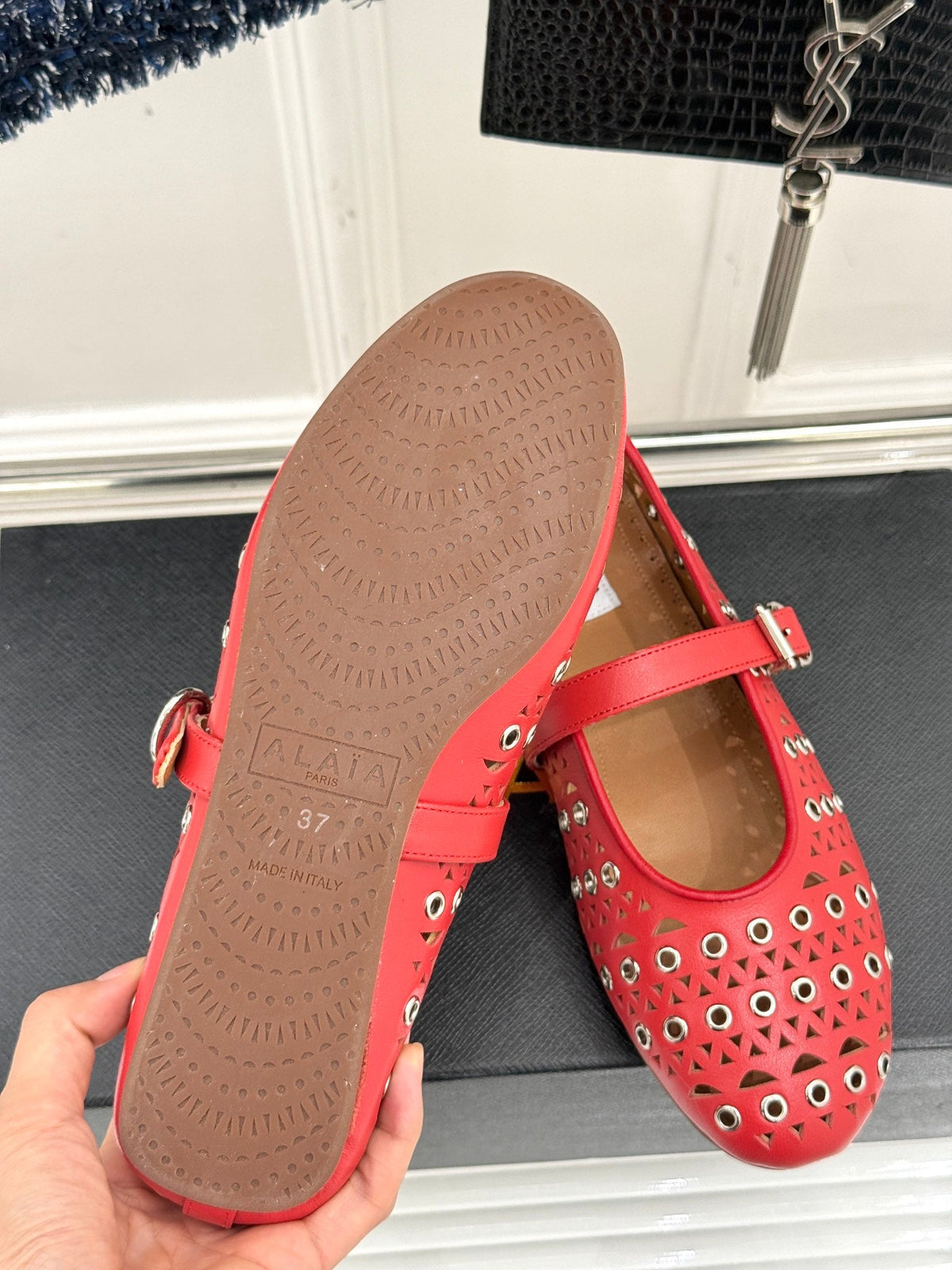 MARY JANE IN CHERRY RED CALFSKIN