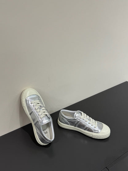 FF TRAINER SNEAKER IN SILVER MIX WHITE CALFSKIN