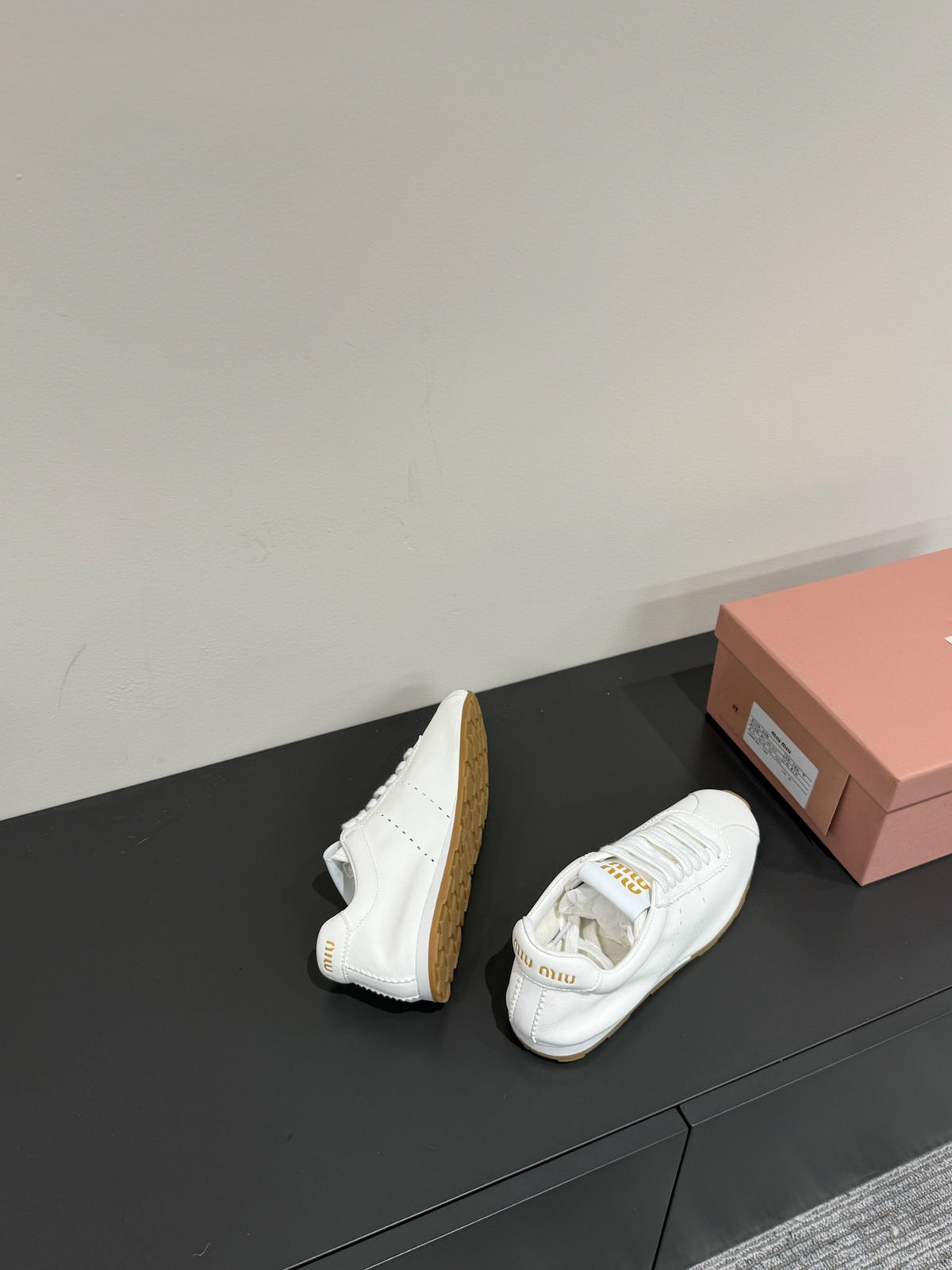 PLUME NAPPA SNEAKERS IN WHITE LAMBSKIN