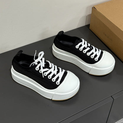VULCAN PLATFORM SNEAKER IN BLACK CANVAS
