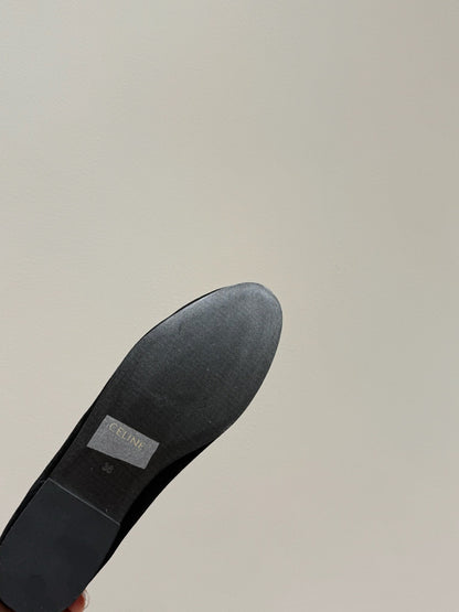 LOAFERS IN BLACK SUEDE EMBROIDERED LOGO