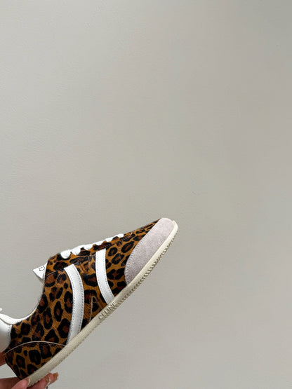 JOGGER LOW LACE-UP SNEAKER IN LEOPARD PRINTED HAIRY CALFSKIN