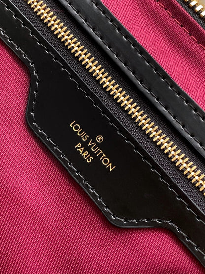 KEEPALL BANDOULIÈRE 45 IN BLACK MONOGRAM TOMETTE CANVAS