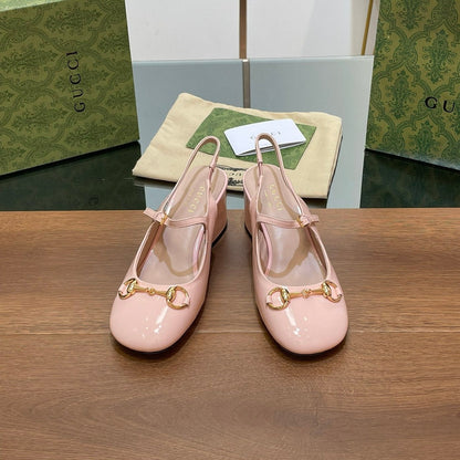 GG HORSEBIT PUMP PASTEL PINK LAMBSKIN