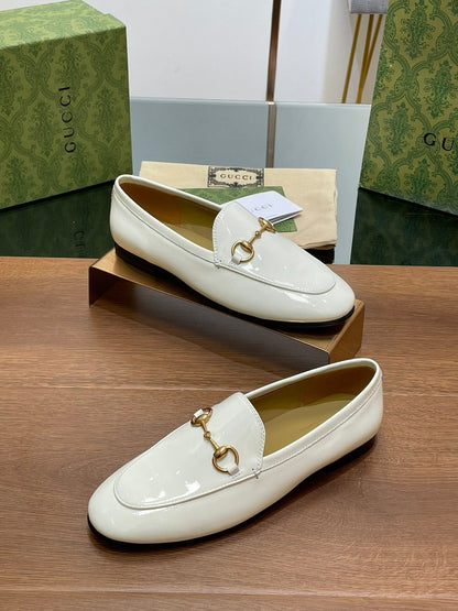 GG JORDAAN LOAFER GLOSSY WHITE LAMBSKIN