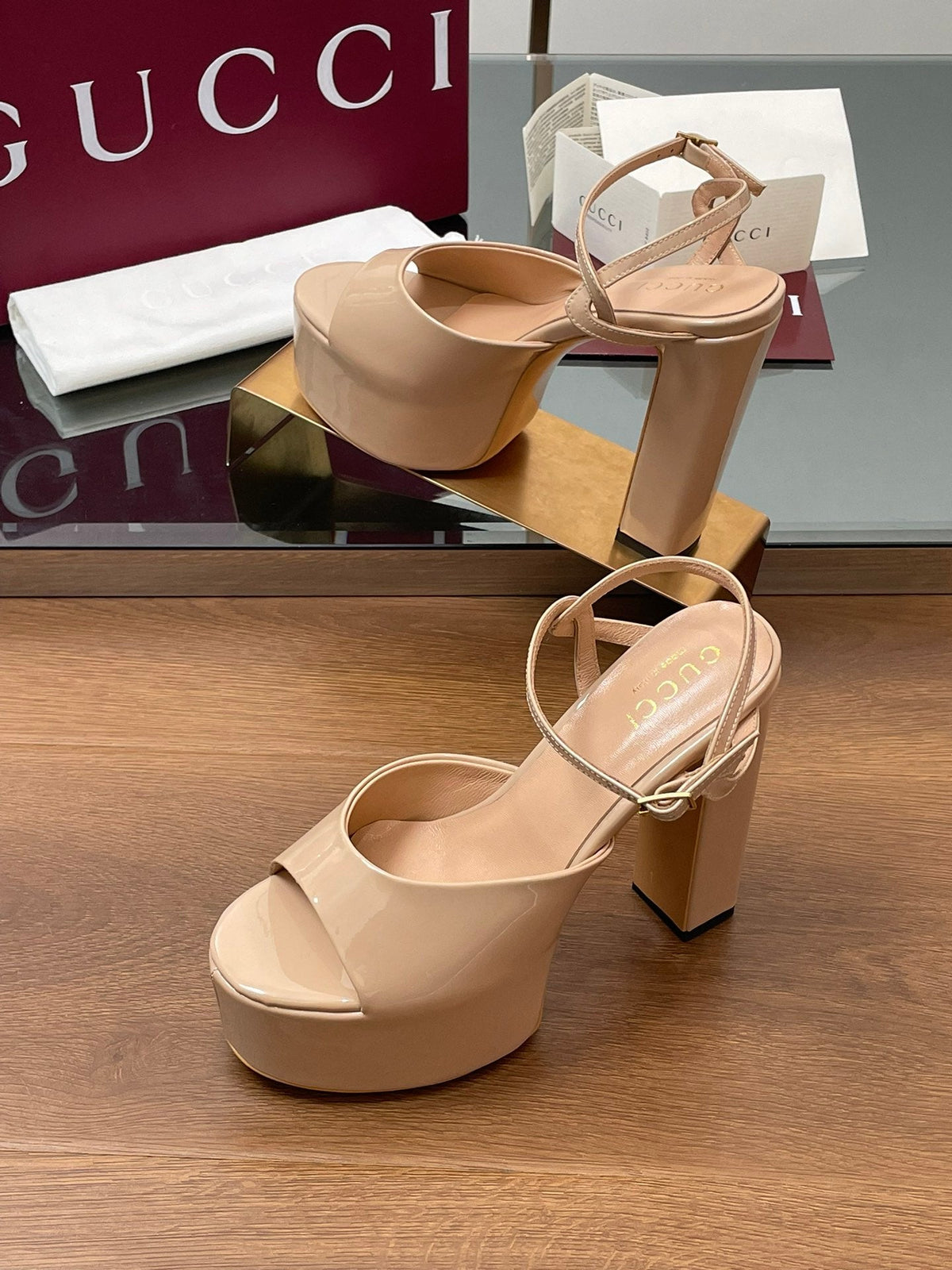 HIGH HEEL SANDALS 13 CM IN BEIGE LAMBSKIN