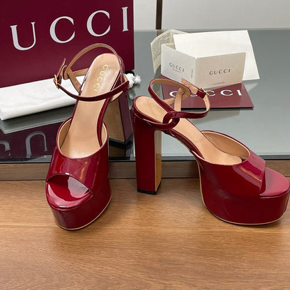 HIGH HEEL SANDALS 13 CM IN RED LAMBSKIN