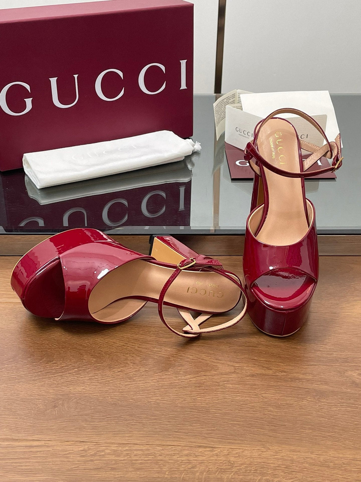 HIGH HEEL SANDALS 13 CM IN RED LAMBSKIN