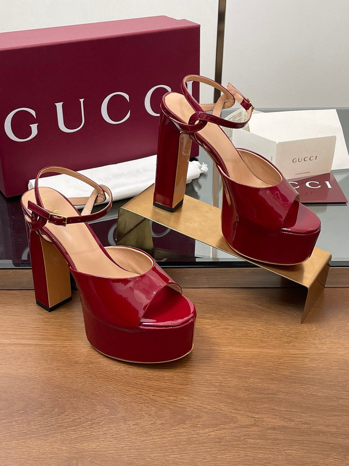 HIGH HEEL SANDALS 13 CM IN RED LAMBSKIN